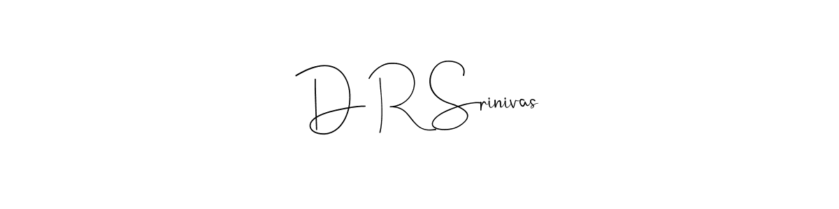 You should practise on your own different ways (Andilay-7BmLP) to write your name (D R Srinivas) in signature. don't let someone else do it for you. D R Srinivas signature style 4 images and pictures png