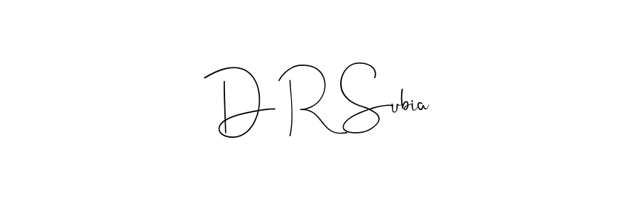 It looks lik you need a new signature style for name D R Subia. Design unique handwritten (Andilay-7BmLP) signature with our free signature maker in just a few clicks. D R Subia signature style 4 images and pictures png
