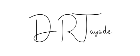 Enhance your business communications with D R Tayade signature in Andilay-7BmLP lettering. Clean, modern, and universally compatible. D R Tayade signature style 4 images and pictures png
