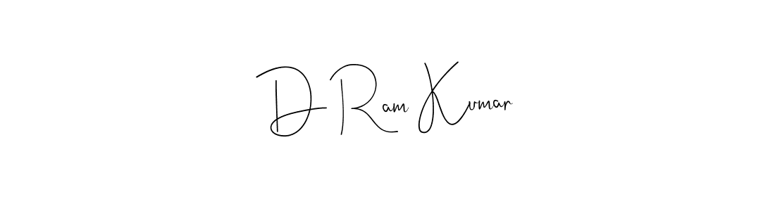 How to make D Ram Kumar name signature. Use Andilay-7BmLP style for creating short signs online. This is the latest handwritten sign. D Ram Kumar signature style 4 images and pictures png