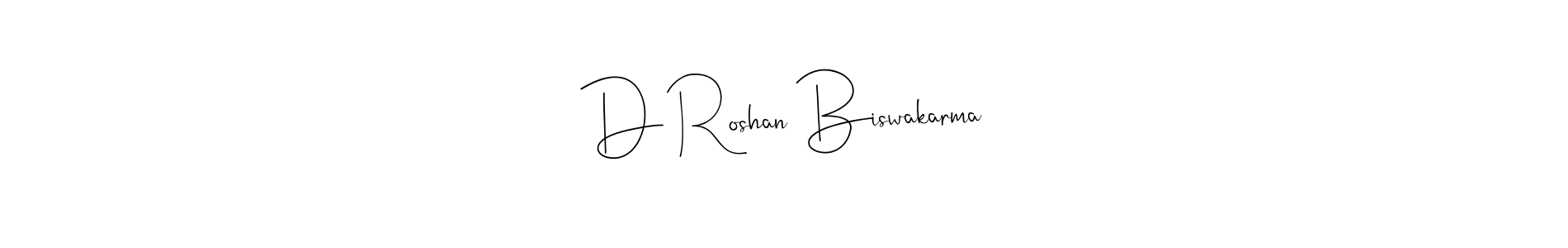 This is the best signature style for the D Roshan Biswakarma name. Also you like these signature font (Andilay-7BmLP). Mix name signature. D Roshan Biswakarma signature style 4 images and pictures png