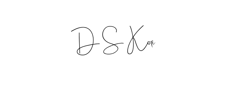 Use a signature maker to create a handwritten signature online. With this signature software, you can design (Andilay-7BmLP) your own signature for name D S Koli. D S Koli signature style 4 images and pictures png