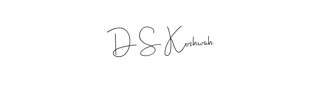 How to make D S Kushwah name signature. Use Andilay-7BmLP style for creating short signs online. This is the latest handwritten sign. D S Kushwah signature style 4 images and pictures png