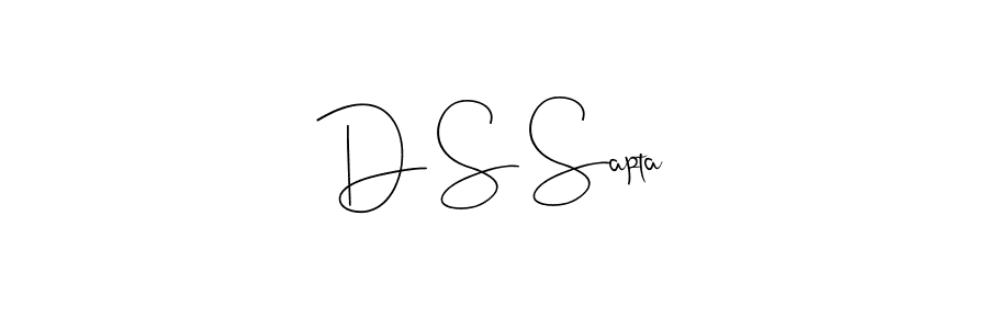 if you are searching for the best signature style for your name D S Sapta. so please give up your signature search. here we have designed multiple signature styles  using Andilay-7BmLP. D S Sapta signature style 4 images and pictures png