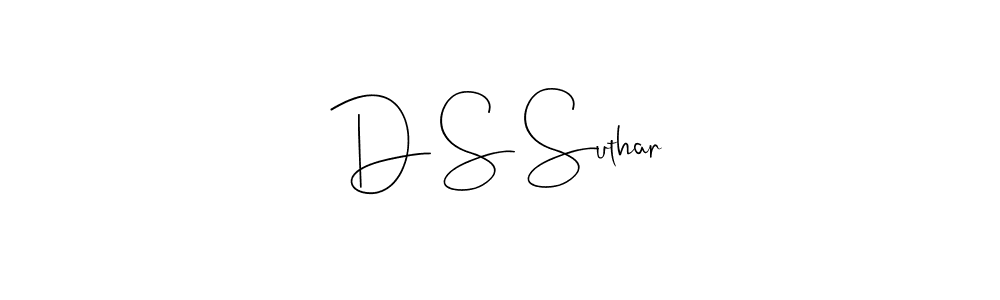 Also You can easily find your signature by using the search form. We will create D S Suthar name handwritten signature images for you free of cost using Andilay-7BmLP sign style. D S Suthar signature style 4 images and pictures png