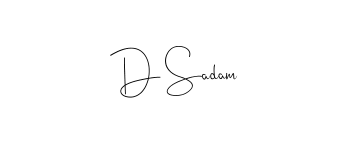 How to Draw D Sadam signature style? Andilay-7BmLP is a latest design signature styles for name D Sadam. D Sadam signature style 4 images and pictures png