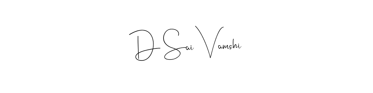 You should practise on your own different ways (Andilay-7BmLP) to write your name (D Sai Vamshi) in signature. don't let someone else do it for you. D Sai Vamshi signature style 4 images and pictures png