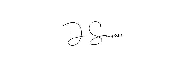 Make a beautiful signature design for name D Sairam. Use this online signature maker to create a handwritten signature for free. D Sairam signature style 4 images and pictures png