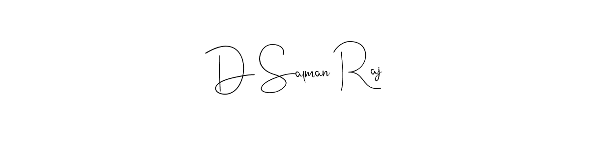 Here are the top 10 professional signature styles for the name D Salman Raj. These are the best autograph styles you can use for your name. D Salman Raj signature style 4 images and pictures png