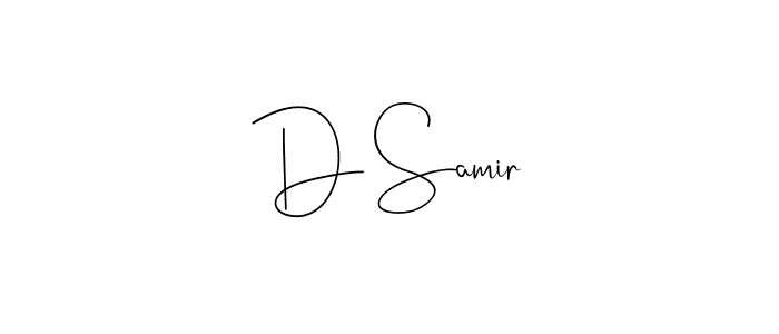 Use a signature maker to create a handwritten signature online. With this signature software, you can design (Andilay-7BmLP) your own signature for name D Samir. D Samir signature style 4 images and pictures png