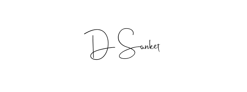 Create a beautiful signature design for name D Sanket. With this signature (Andilay-7BmLP) fonts, you can make a handwritten signature for free. D Sanket signature style 4 images and pictures png