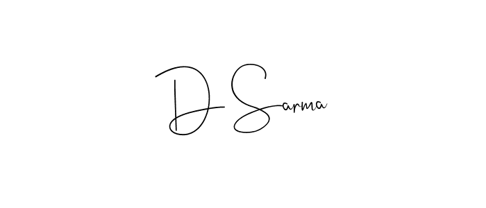 Make a beautiful signature design for name D Sarma. Use this online signature maker to create a handwritten signature for free. D Sarma signature style 4 images and pictures png
