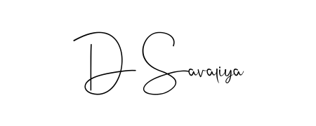 Use a signature maker to create a handwritten signature online. With this signature software, you can design (Andilay-7BmLP) your own signature for name D Savaliya. D Savaliya signature style 4 images and pictures png