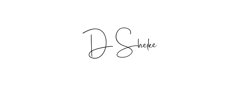 Make a beautiful signature design for name D Shelke. With this signature (Andilay-7BmLP) style, you can create a handwritten signature for free. D Shelke signature style 4 images and pictures png