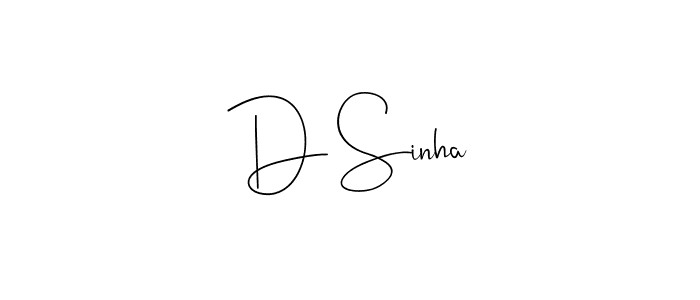 Make a beautiful signature design for name D Sinha. With this signature (Andilay-7BmLP) style, you can create a handwritten signature for free. D Sinha signature style 4 images and pictures png