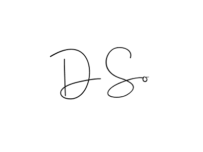 How to make D So signature? Andilay-7BmLP is a professional autograph style. Create handwritten signature for D So name. D So signature style 4 images and pictures png