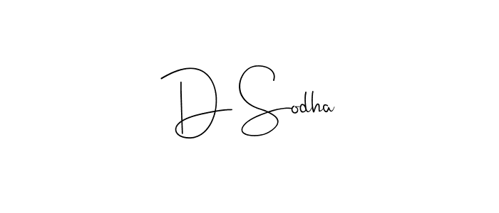 You can use this online signature creator to create a handwritten signature for the name D Sodha. This is the best online autograph maker. D Sodha signature style 4 images and pictures png