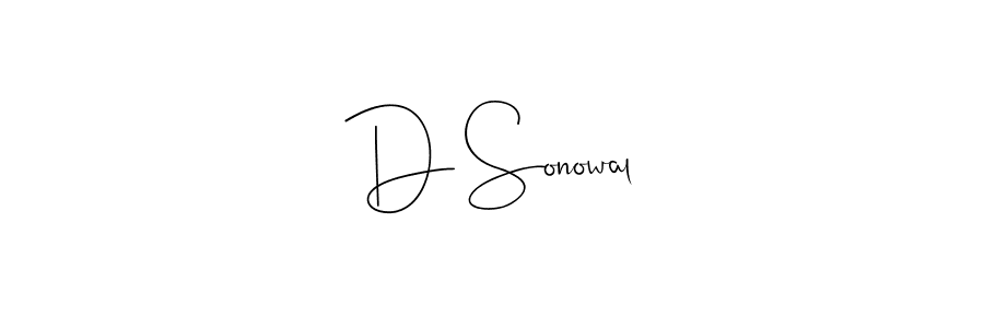 Create a beautiful signature design for name D Sonowal. With this signature (Andilay-7BmLP) fonts, you can make a handwritten signature for free. D Sonowal signature style 4 images and pictures png