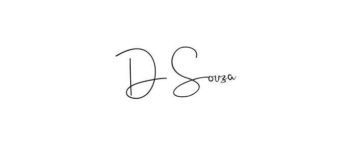 Design your own signature with our free online signature maker. With this signature software, you can create a handwritten (Andilay-7BmLP) signature for name D Souza. D Souza signature style 4 images and pictures png