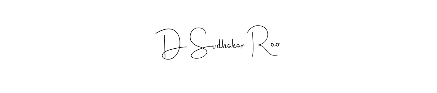 Use a signature maker to create a handwritten signature online. With this signature software, you can design (Andilay-7BmLP) your own signature for name D Sudhakar Rao. D Sudhakar Rao signature style 4 images and pictures png