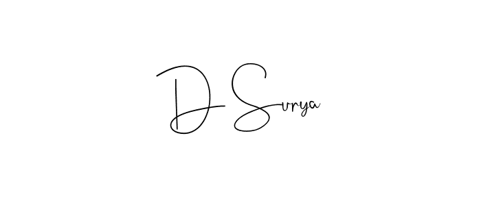 Make a beautiful signature design for name D Surya. Use this online signature maker to create a handwritten signature for free. D Surya signature style 4 images and pictures png
