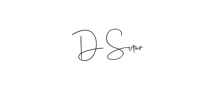 How to make D Sutar name signature. Use Andilay-7BmLP style for creating short signs online. This is the latest handwritten sign. D Sutar signature style 4 images and pictures png