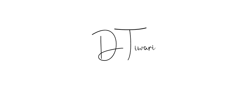 How to make D Tiwari name signature. Use Andilay-7BmLP style for creating short signs online. This is the latest handwritten sign. D Tiwari signature style 4 images and pictures png