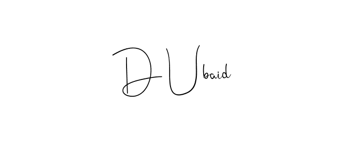 Andilay-7BmLP is a professional signature style that is perfect for those who want to add a touch of class to their signature. It is also a great choice for those who want to make their signature more unique. Get D Ubaid name to fancy signature for free. D Ubaid signature style 4 images and pictures png