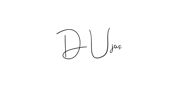 Make a beautiful signature design for name D Ujas. Use this online signature maker to create a handwritten signature for free. D Ujas signature style 4 images and pictures png