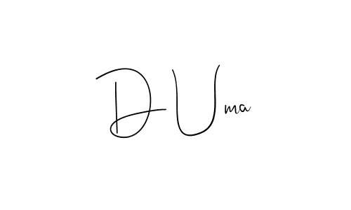 if you are searching for the best signature style for your name D Uma. so please give up your signature search. here we have designed multiple signature styles  using Andilay-7BmLP. D Uma signature style 4 images and pictures png