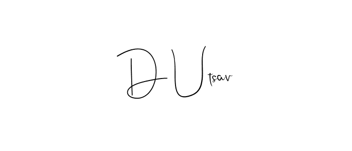 D Utsav stylish signature style. Best Handwritten Sign (Andilay-7BmLP) for my name. Handwritten Signature Collection Ideas for my name D Utsav. D Utsav signature style 4 images and pictures png