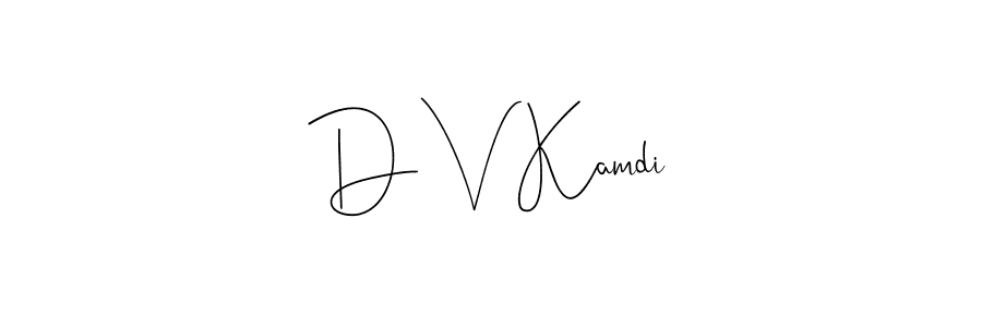Make a beautiful signature design for name D V Kamdi. Use this online signature maker to create a handwritten signature for free. D V Kamdi signature style 4 images and pictures png