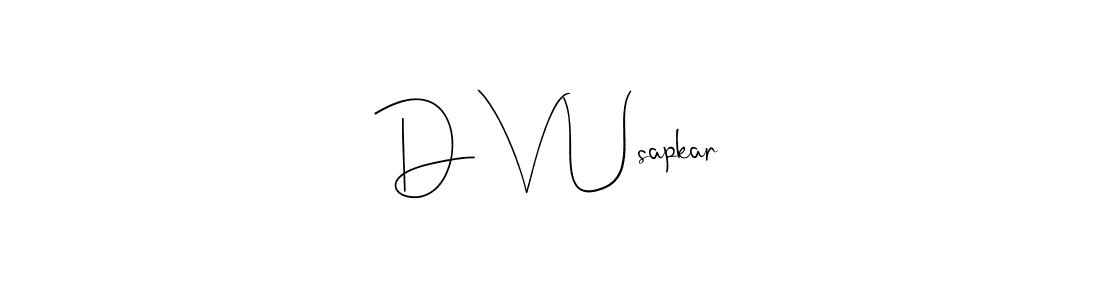 Make a beautiful signature design for name D V Usapkar. With this signature (Andilay-7BmLP) style, you can create a handwritten signature for free. D V Usapkar signature style 4 images and pictures png
