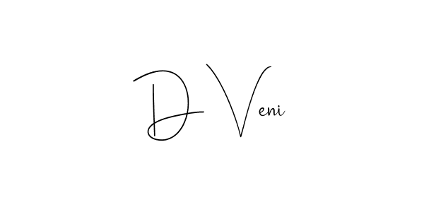 if you are searching for the best signature style for your name D Veni. so please give up your signature search. here we have designed multiple signature styles  using Andilay-7BmLP. D Veni signature style 4 images and pictures png