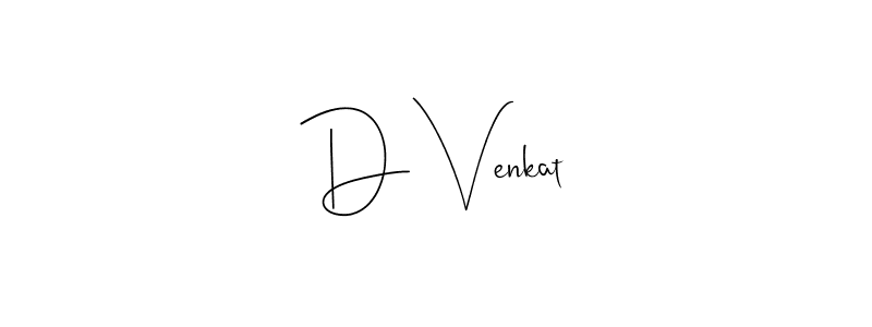 if you are searching for the best signature style for your name D Venkat. so please give up your signature search. here we have designed multiple signature styles  using Andilay-7BmLP. D Venkat signature style 4 images and pictures png