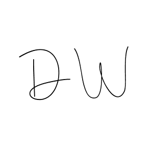 The best way (Andilay-7BmLP) to make a short signature is to pick only two or three words in your name. The name D W include a total of six letters. For converting this name. D W signature style 4 images and pictures png