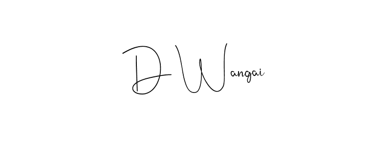 Make a beautiful signature design for name D Wangai. Use this online signature maker to create a handwritten signature for free. D Wangai signature style 4 images and pictures png