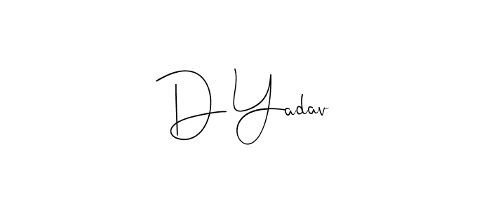 This is the best signature style for the D Yadav name. Also you like these signature font (Andilay-7BmLP). Mix name signature. D Yadav signature style 4 images and pictures png