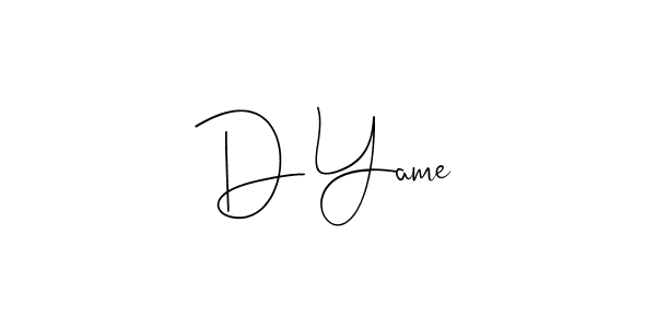 Use a signature maker to create a handwritten signature online. With this signature software, you can design (Andilay-7BmLP) your own signature for name D Yame. D Yame signature style 4 images and pictures png