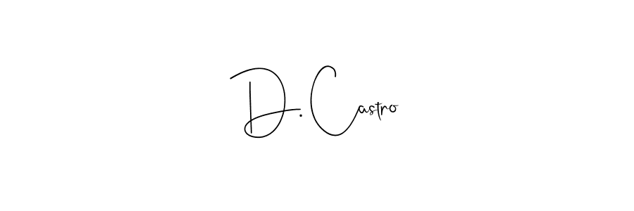 How to make D. Castro name signature. Use Andilay-7BmLP style for creating short signs online. This is the latest handwritten sign. D. Castro signature style 4 images and pictures png