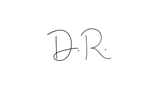 How to make D. R. name signature. Use Andilay-7BmLP style for creating short signs online. This is the latest handwritten sign. D. R. signature style 4 images and pictures png