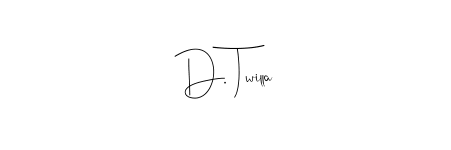 How to Draw D. Twilla signature style? Andilay-7BmLP is a latest design signature styles for name D. Twilla. D. Twilla signature style 4 images and pictures png