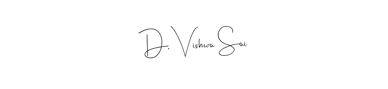 Use a signature maker to create a handwritten signature online. With this signature software, you can design (Andilay-7BmLP) your own signature for name D. Vishwa Sai. D. Vishwa Sai signature style 4 images and pictures png