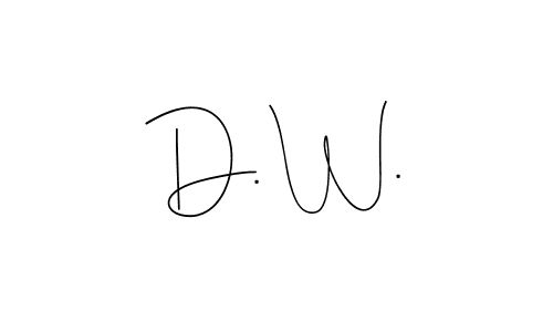 if you are searching for the best signature style for your name D. W.. so please give up your signature search. here we have designed multiple signature styles  using Andilay-7BmLP. D. W. signature style 4 images and pictures png