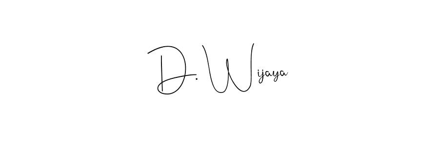 How to make D. Wijaya name signature. Use Andilay-7BmLP style for creating short signs online. This is the latest handwritten sign. D. Wijaya signature style 4 images and pictures png