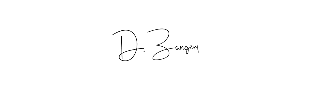 if you are searching for the best signature style for your name D. Zangerl. so please give up your signature search. here we have designed multiple signature styles  using Andilay-7BmLP. D. Zangerl signature style 4 images and pictures png