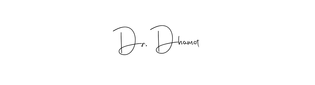 It looks lik you need a new signature style for name D.r. Dhamot. Design unique handwritten (Andilay-7BmLP) signature with our free signature maker in just a few clicks. D.r. Dhamot signature style 4 images and pictures png