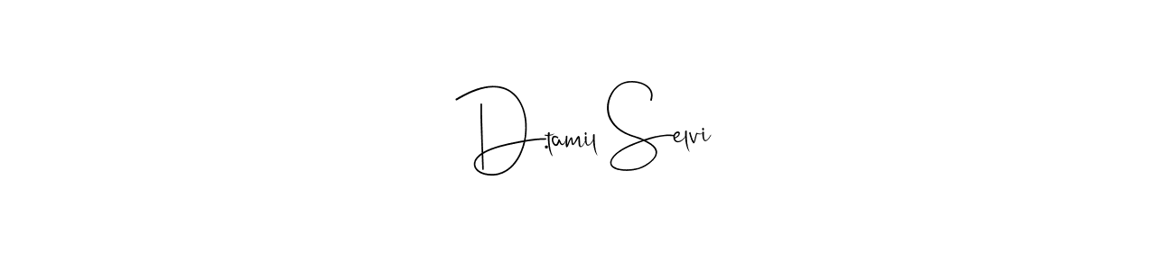 Use a signature maker to create a handwritten signature online. With this signature software, you can design (Andilay-7BmLP) your own signature for name D.tamil Selvi. D.tamil Selvi signature style 4 images and pictures png