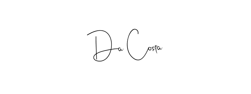 You should practise on your own different ways (Andilay-7BmLP) to write your name (Da Costa) in signature. don't let someone else do it for you. Da Costa signature style 4 images and pictures png