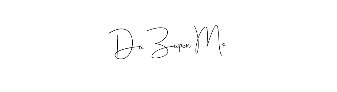 How to Draw Da Zapon Ms signature style? Andilay-7BmLP is a latest design signature styles for name Da Zapon Ms. Da Zapon Ms signature style 4 images and pictures png